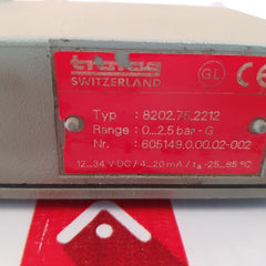 Trafag 8202.75.2212 pressure transmitter 