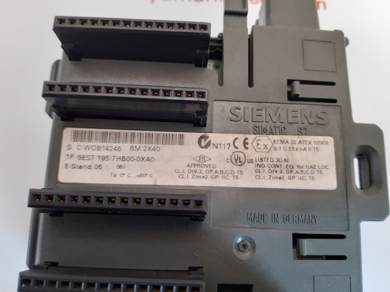 Siemens simatic s7 6es7 195-7hb00-0xa0 power module