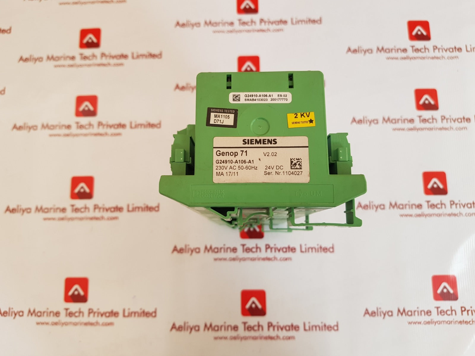 Siemens genop 71 generator protect and synchronising unit g24910-a106 ...