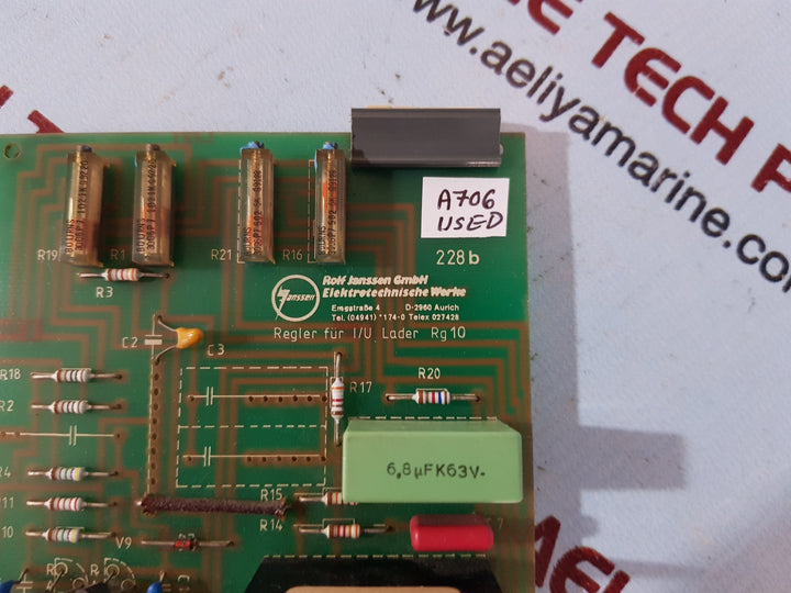 Rolf janssen rg10 regler fur i/u lader card