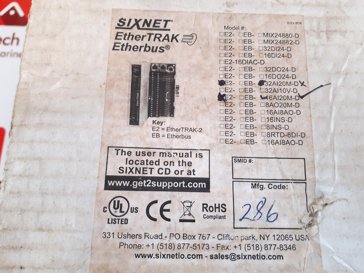 Sixnet ethertrak 2 16ai20m multi - port ethernet i/o module