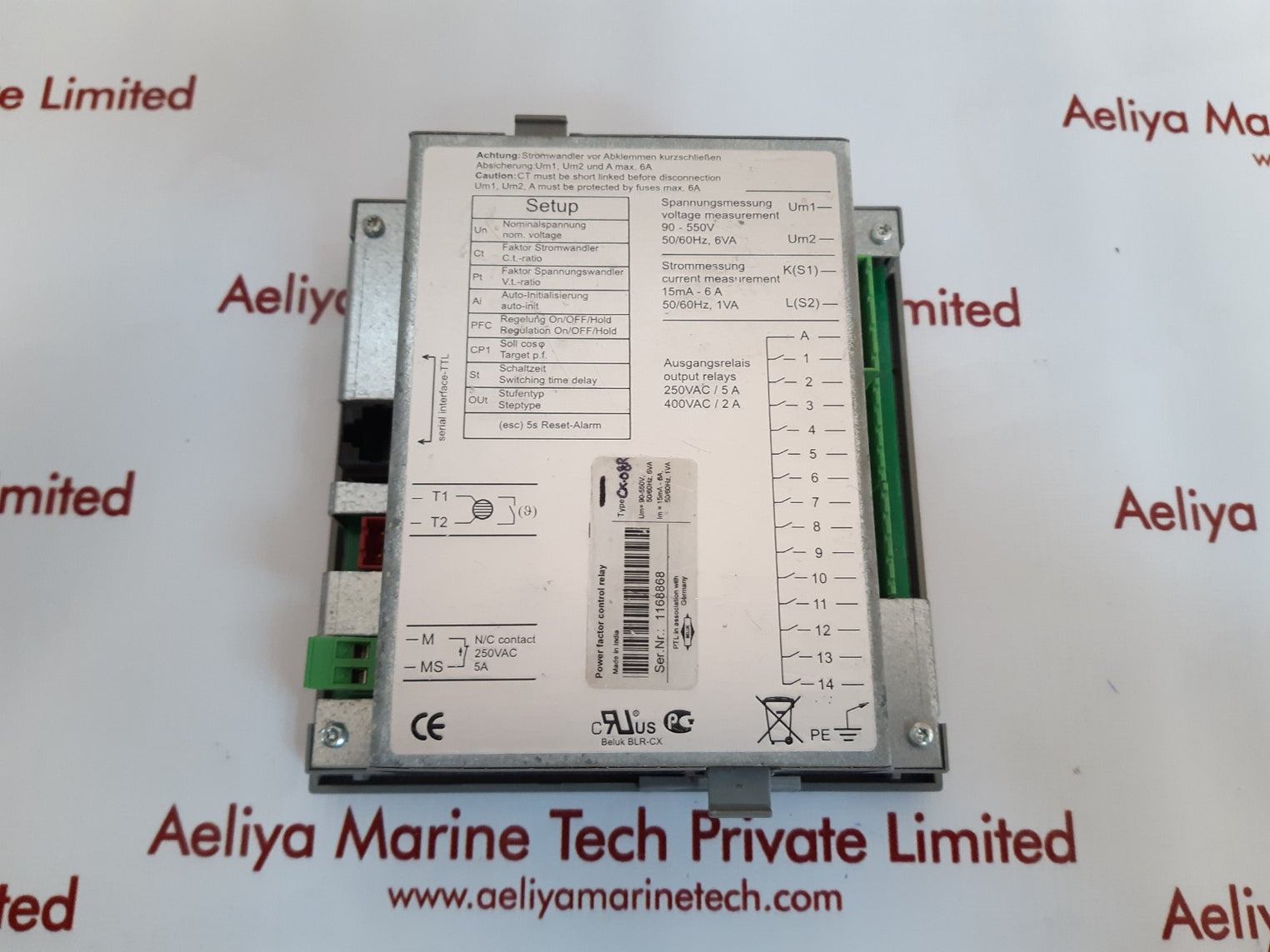 Beluk blr-cx cx-08r power factor control relay 