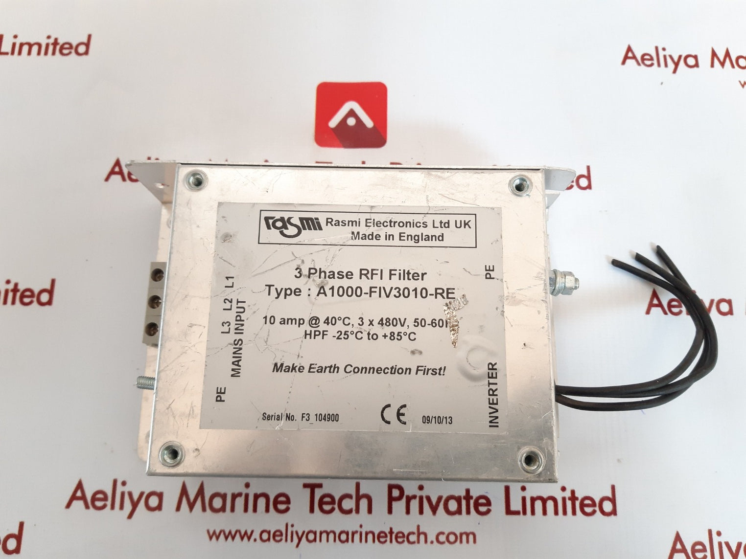 Rasmi a1000-fiv3010-re 3 phase rfi filter 