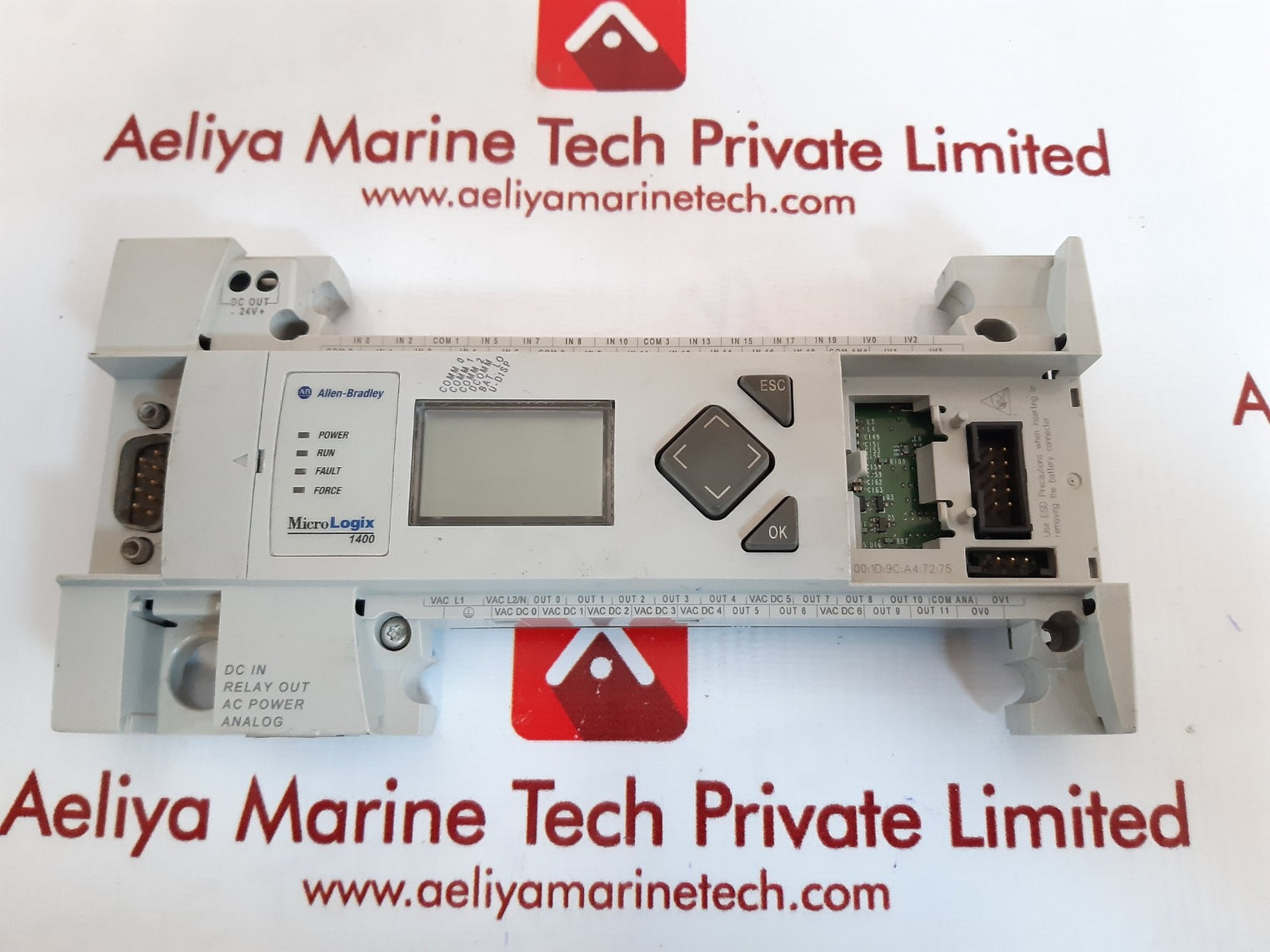 Allen-bradley micrologix 1400 relay out point controller