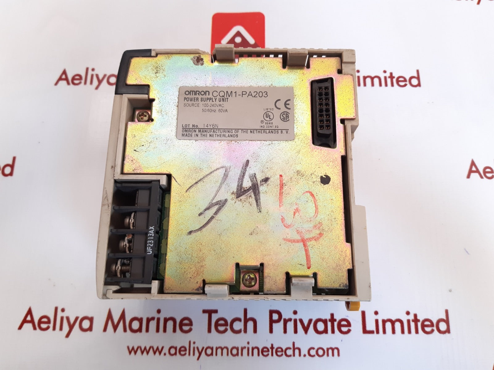 Omron cqm1 - pa203 power supply unit 100 - 240vac