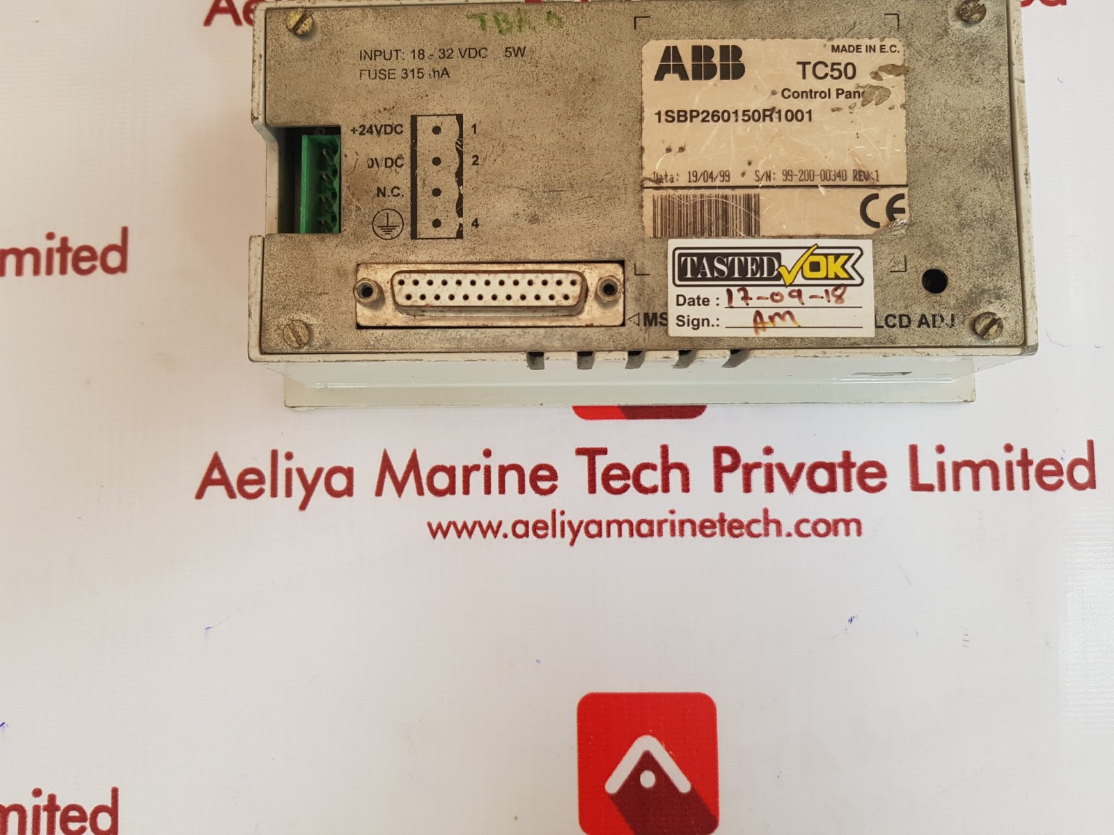 Abb tc50 control panel 1sbp260150r1001