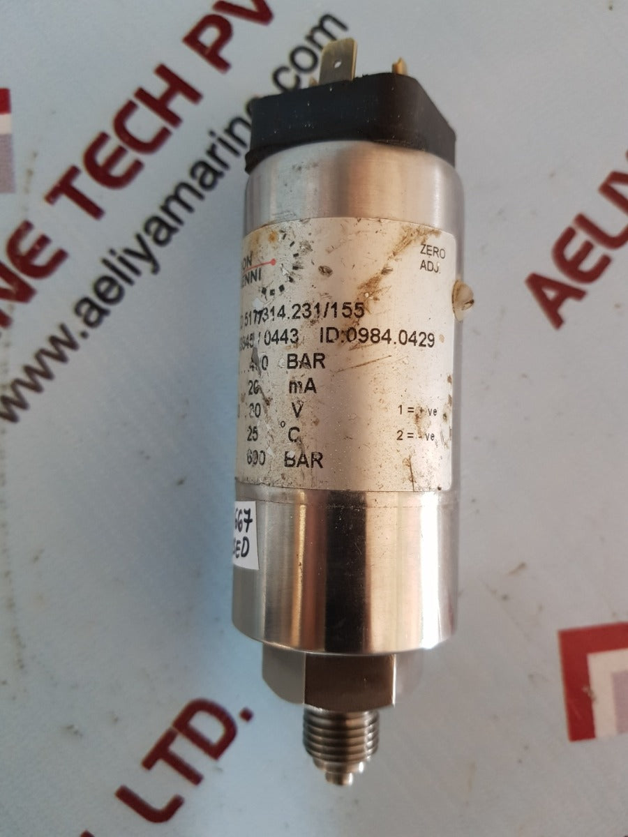 Bourdon haenni ed 5177314.231/155 pressure transducer