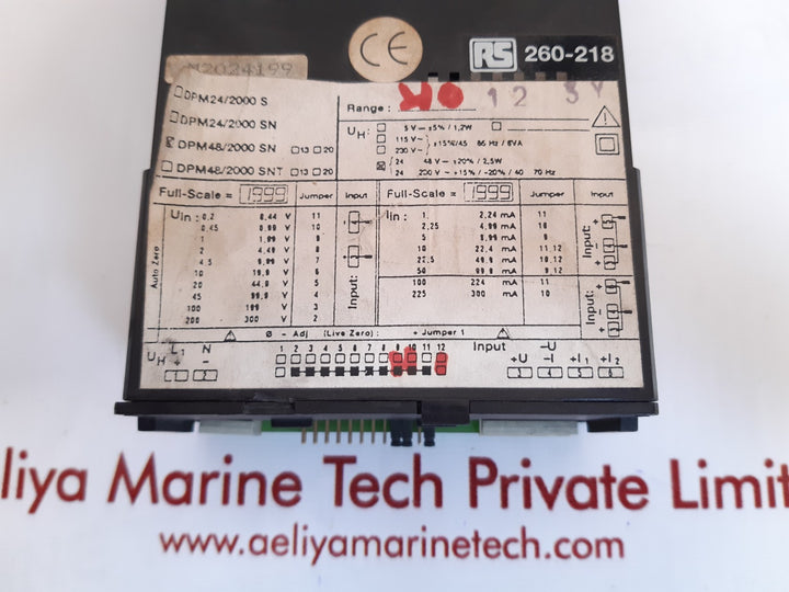 Gilgen muller dpm48/2000 sn panel meter