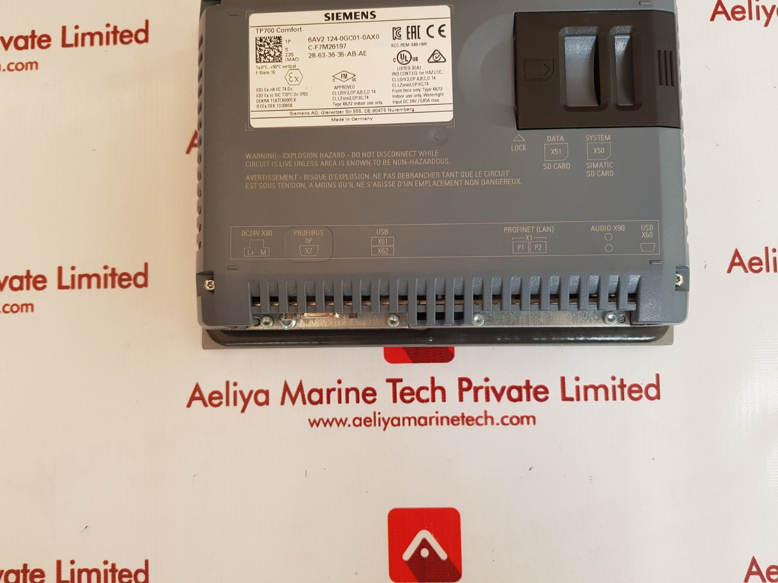 Siemens simatic hmi 6av2 124-0gc01-0ax0 touch panel