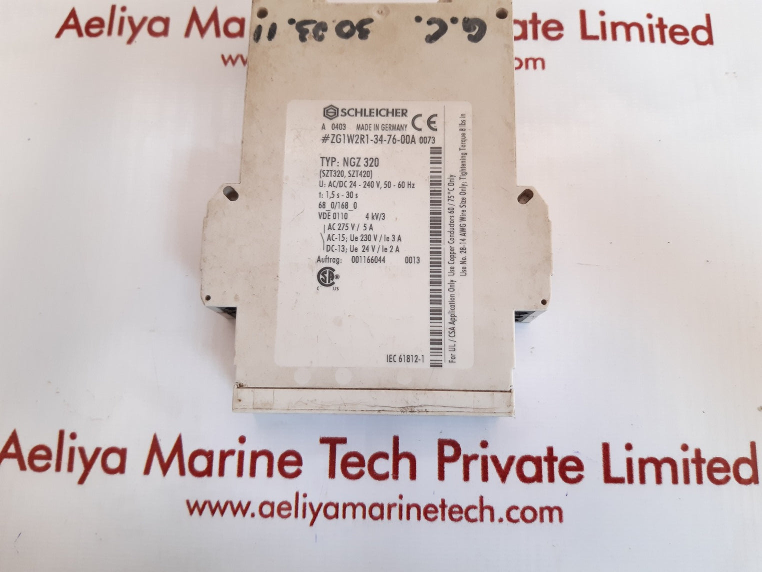 schleicher zg1w2r1-34-76-00a electron timer relay ngz 320