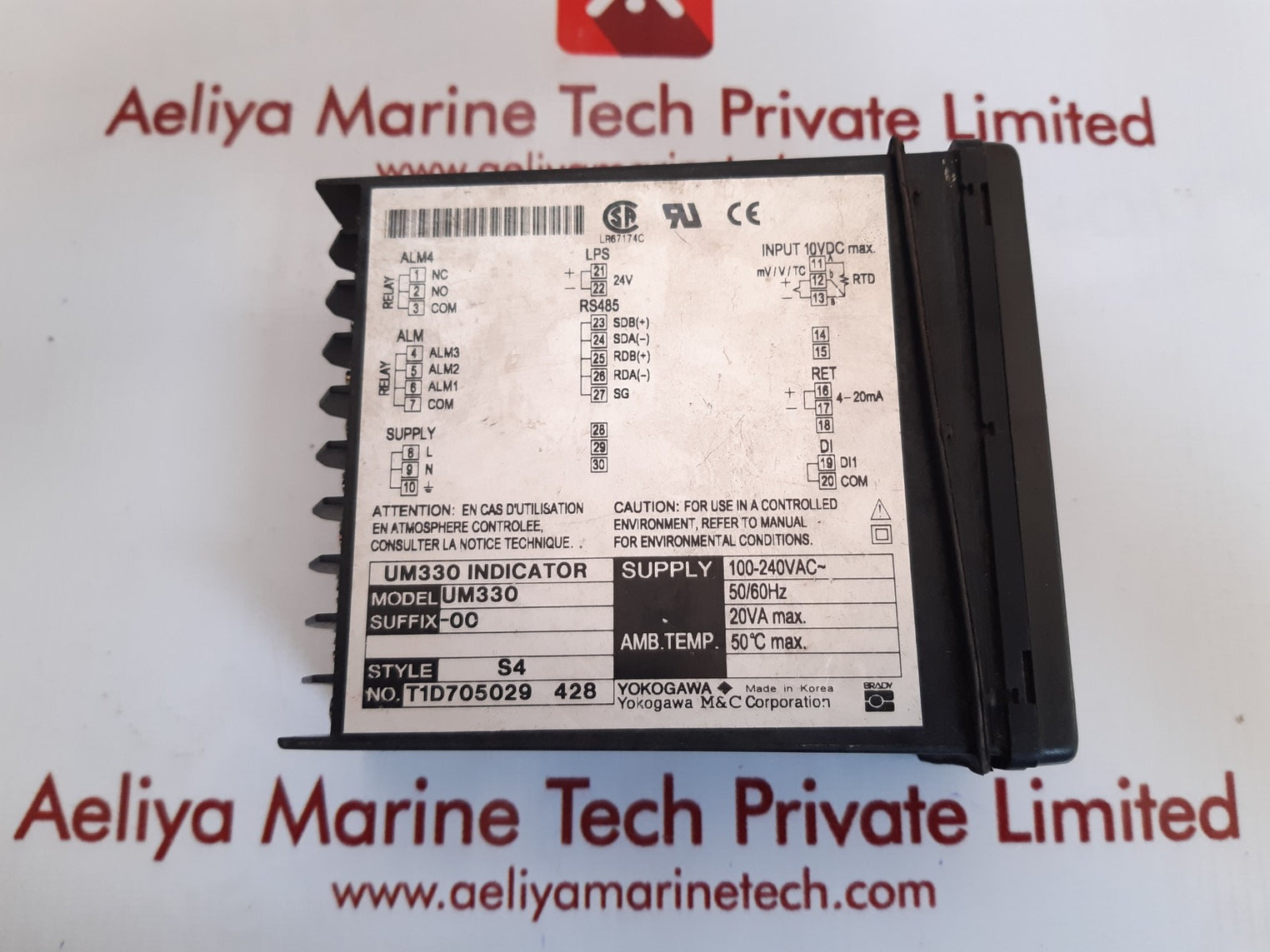 Yokogawa um330-00 digital temperature indicator