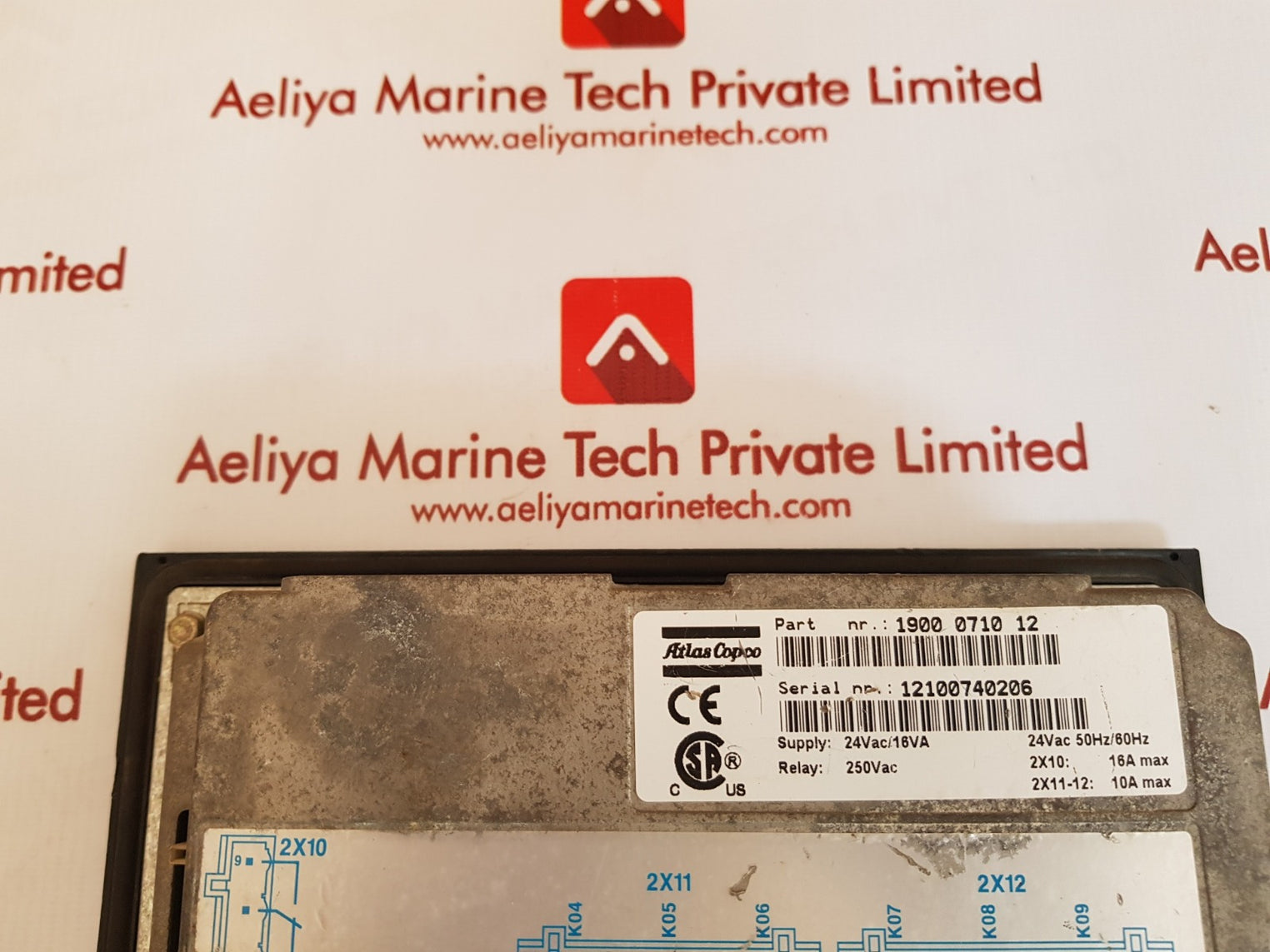 Atlas Copco Elektronikon Ii 1900 0710 12 Air Compressor Controller 250Vac