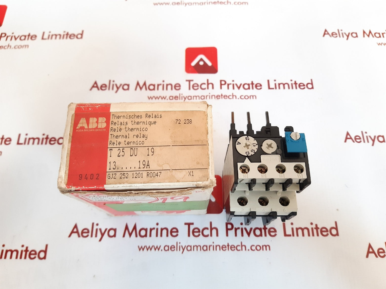 Abb t25 du 19 thermal overload relay