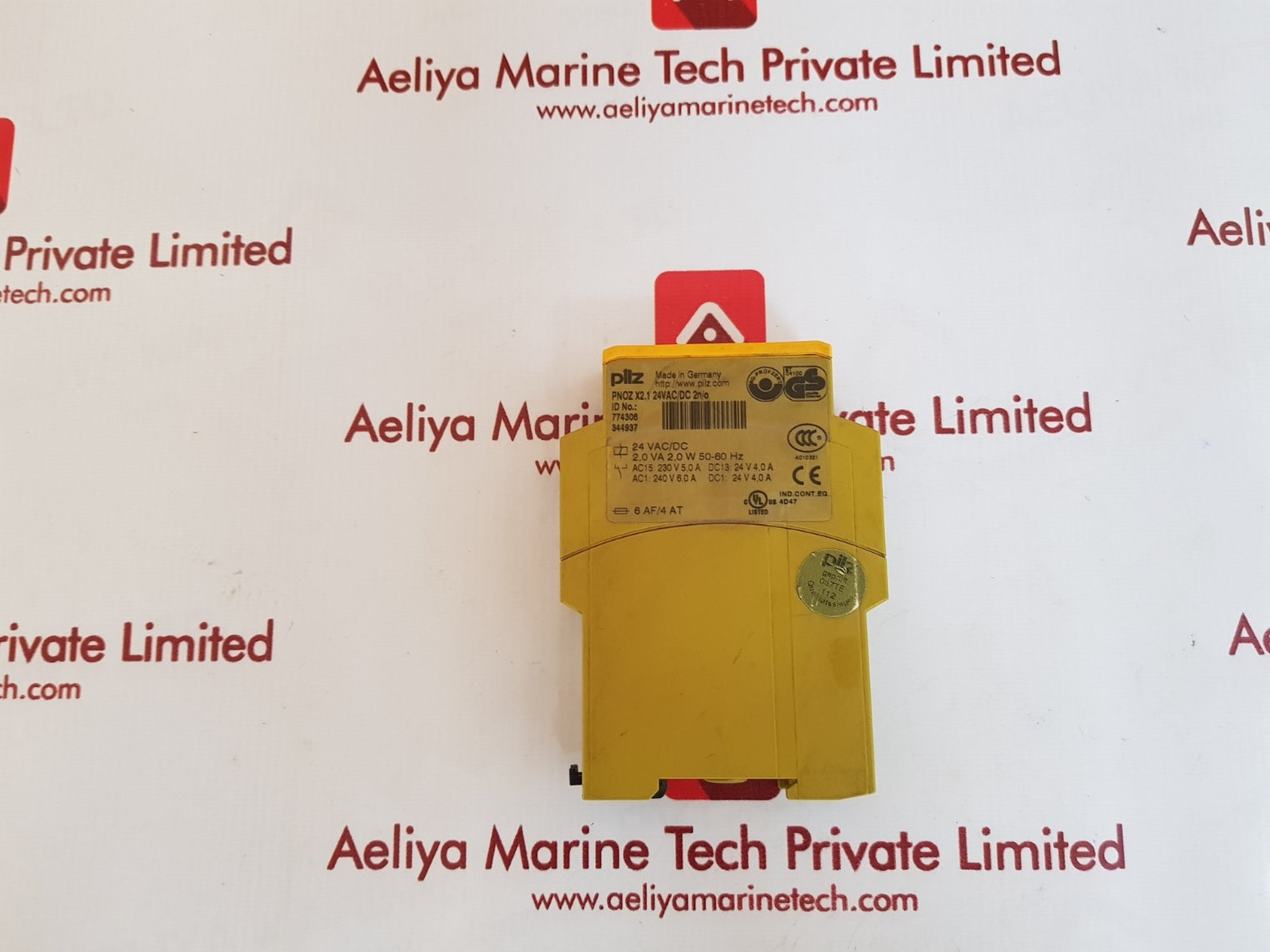 Pilz pnoz x2.1 24vac/dc 2n/o safety relay 774306