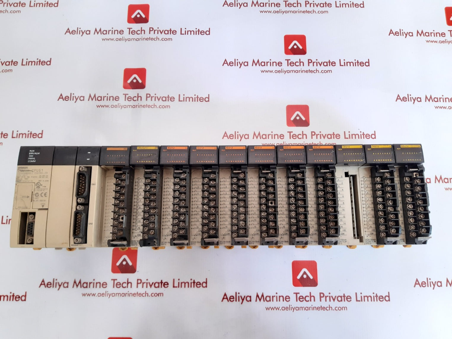 omron cqm1h-cpu51,od212,id212 programmable controller module rack 