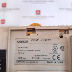 omron cqm1h-cpu51,od212,id212 programmable controller module rack 
