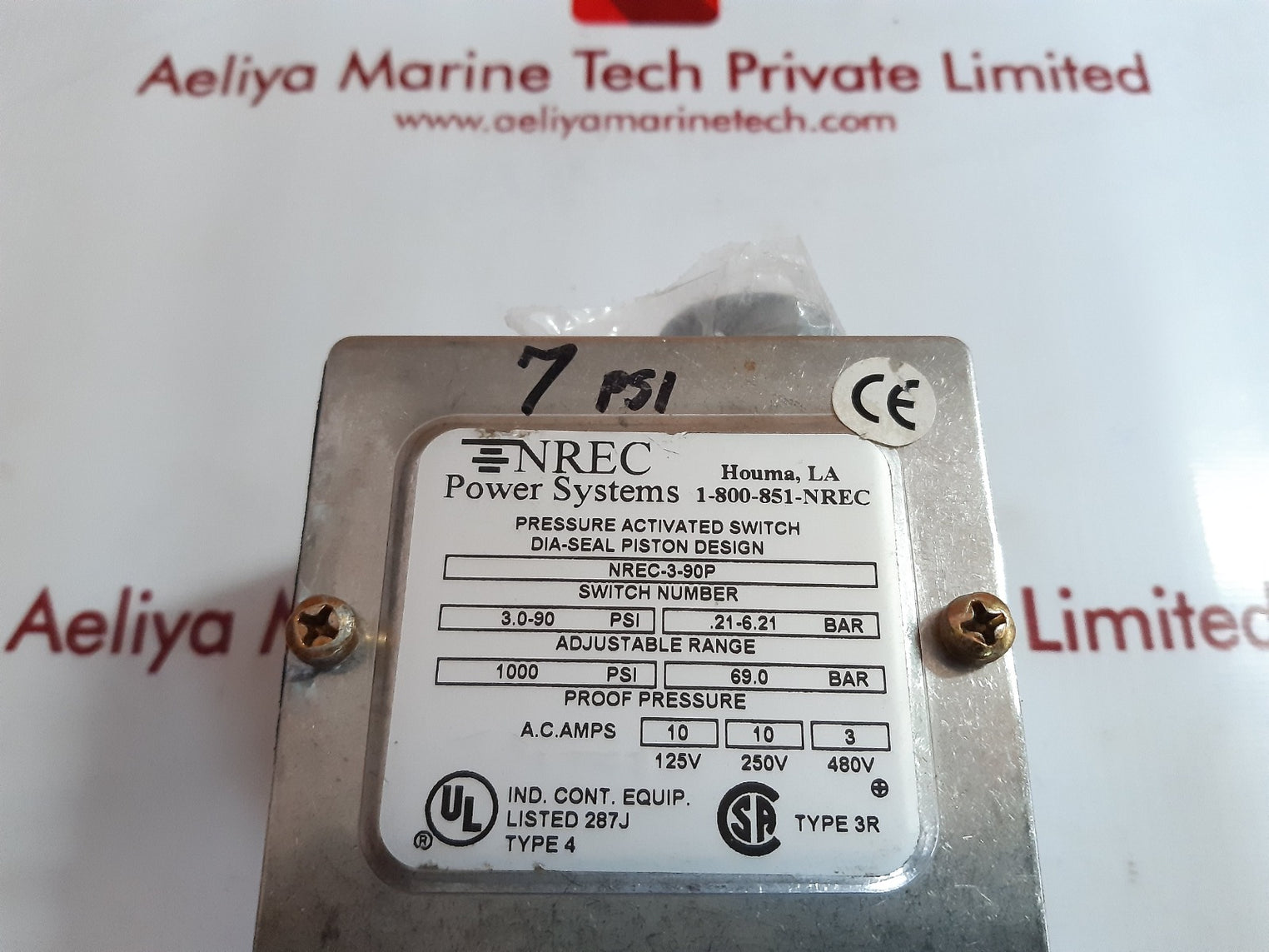 Nrec power systems nrec-3-90p pressure activated switch