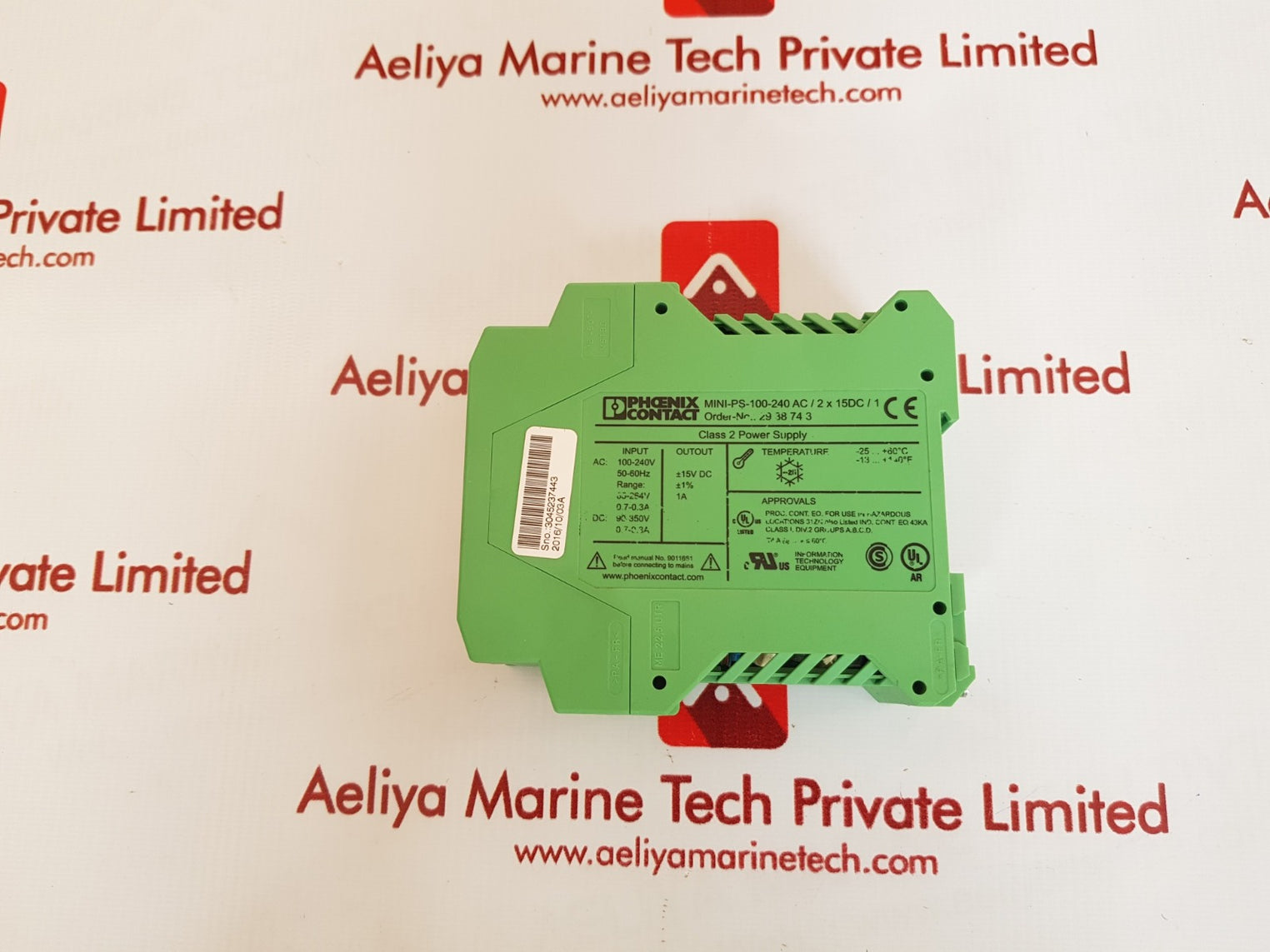 Phoenix contact mini-ps-100-240ac/2x15dc/1 mini power supply