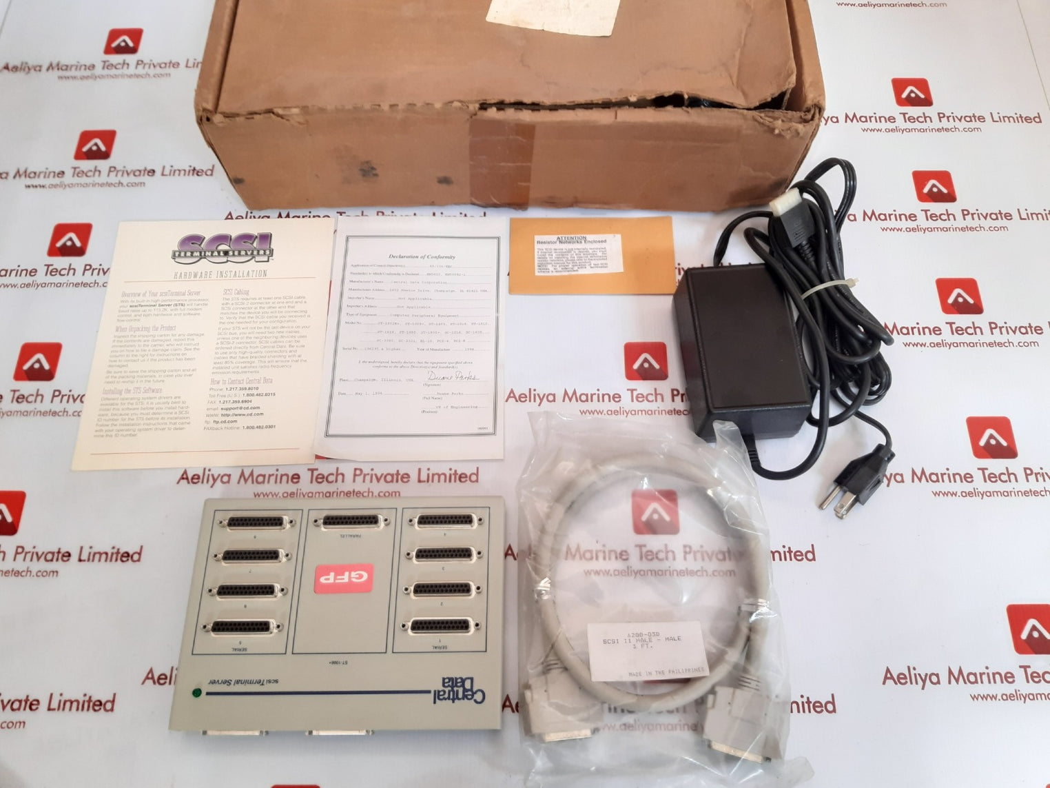 Central data st-1008+ scsi terminal server 60hz