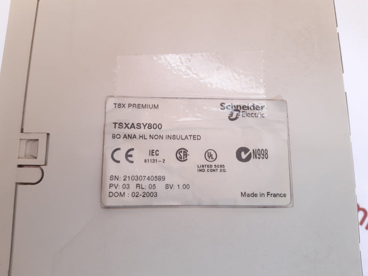 Schneider tsxasy800 analog output module 