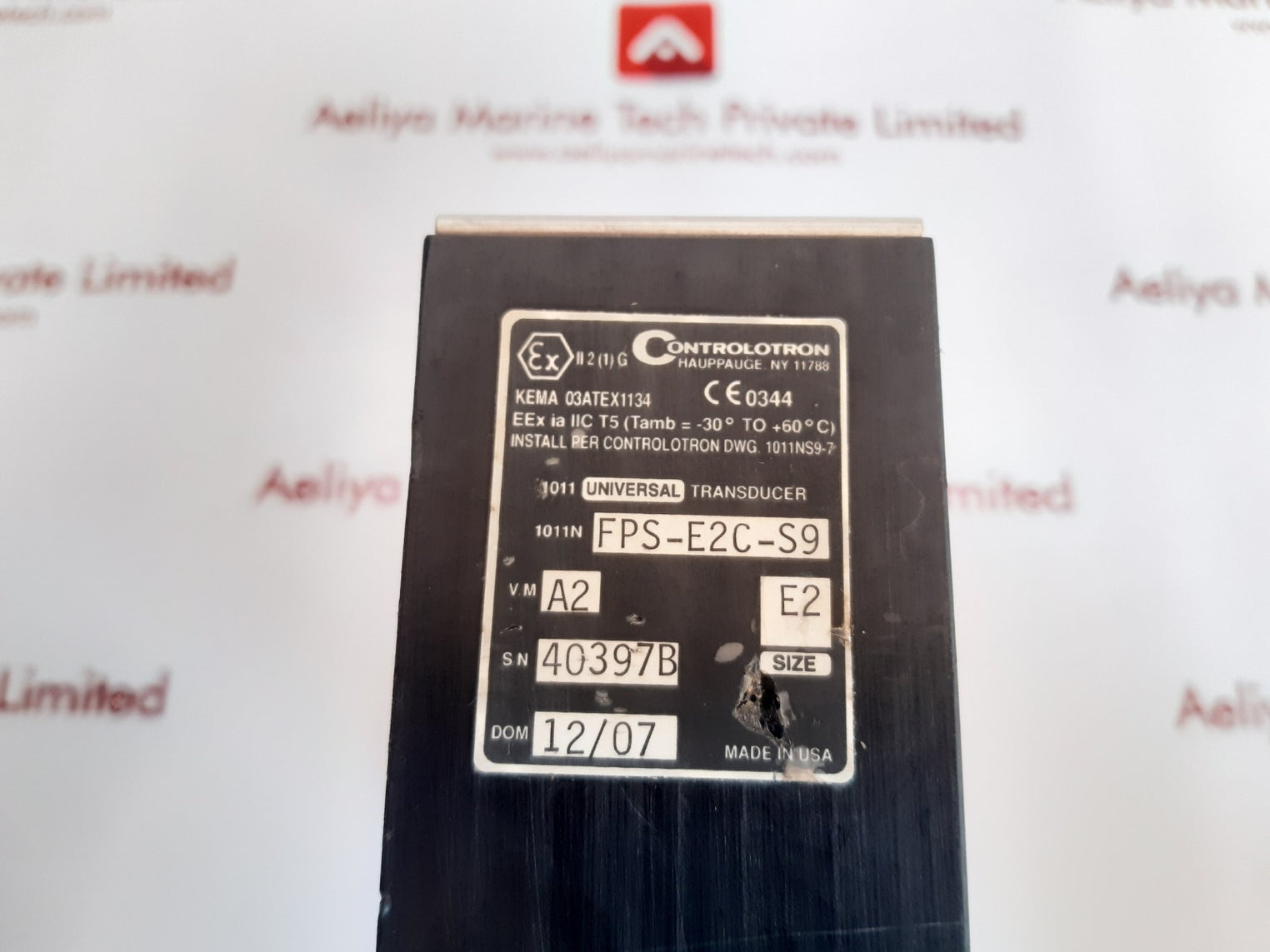 Controlotron 1011n fps-e2c-s9 hi precision transducer 