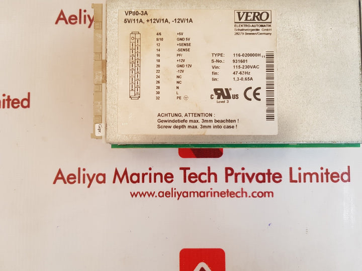 Vero vp80- 3 a switching power supplies