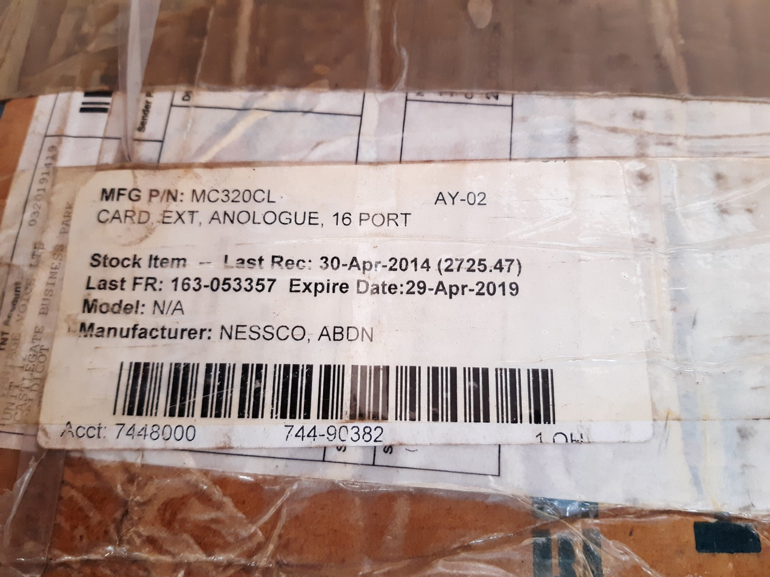 Mitel mc320cl uk ons line clip card 