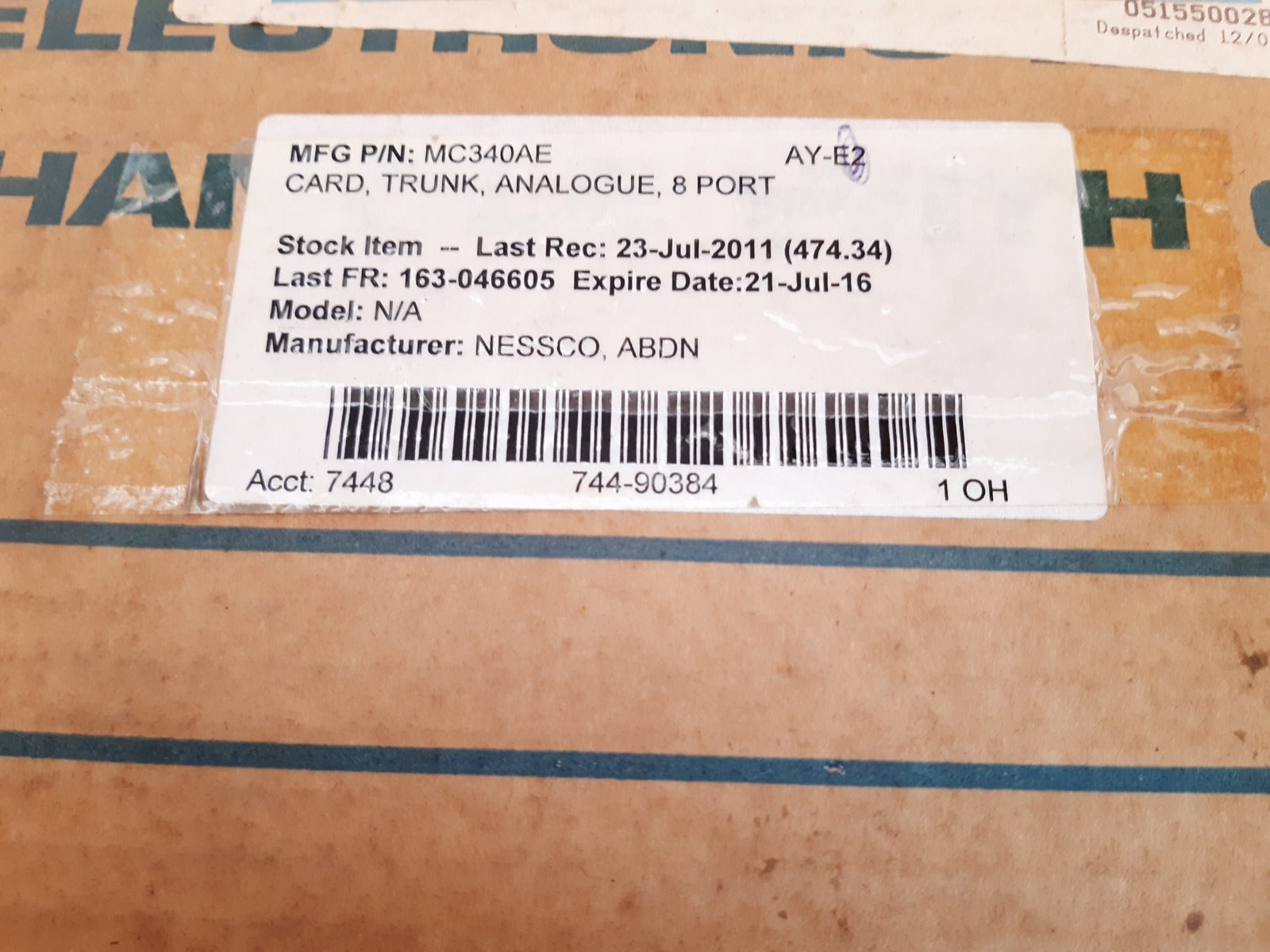 Mitel mc340ae public exchange card rev c.4