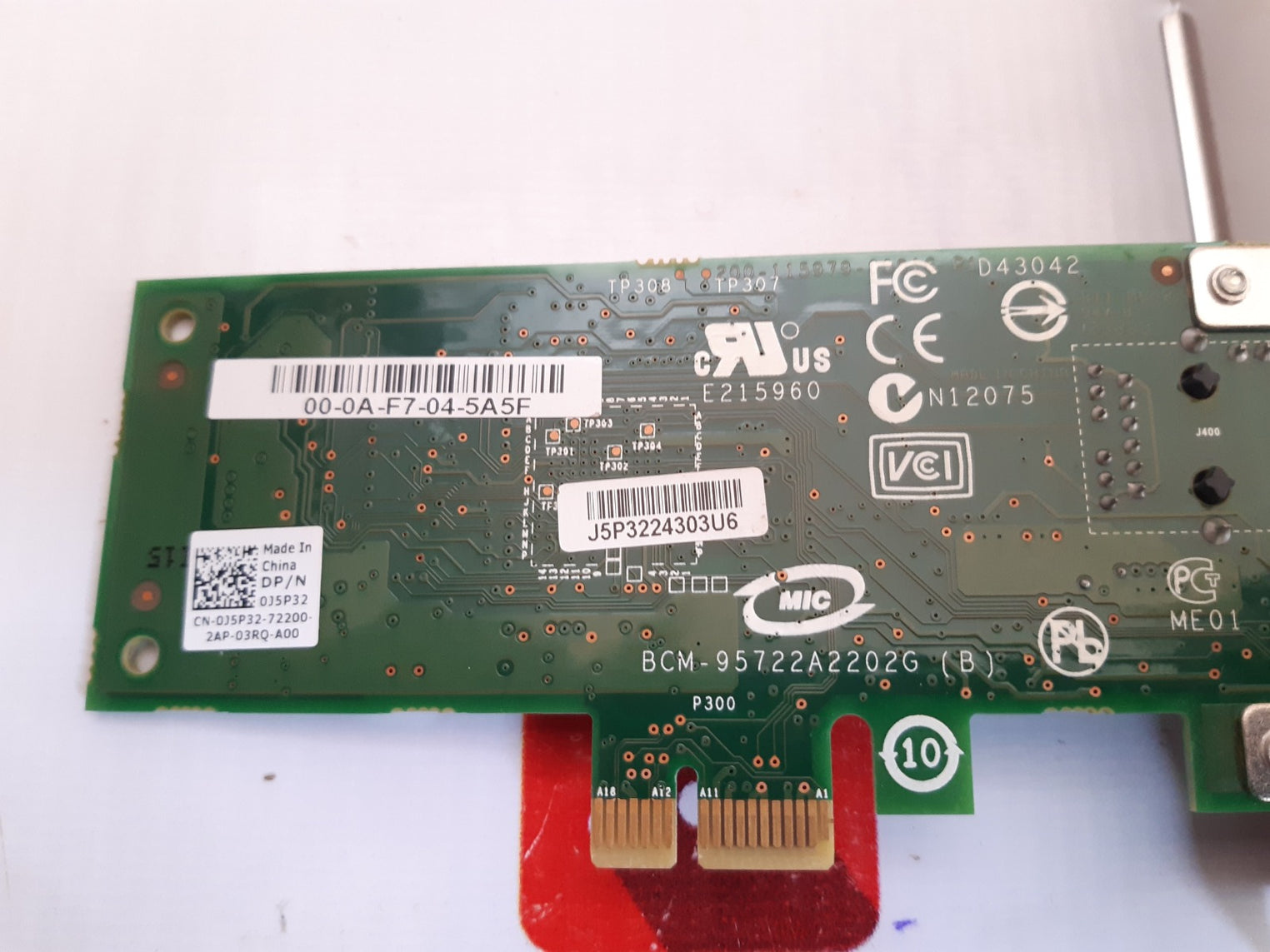 Broadcom bcm95722a2202g adapter card 