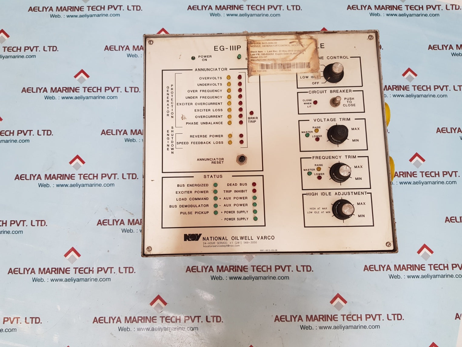 National oilwell varco eg-iiip engine generator control module 6415-9084-00 