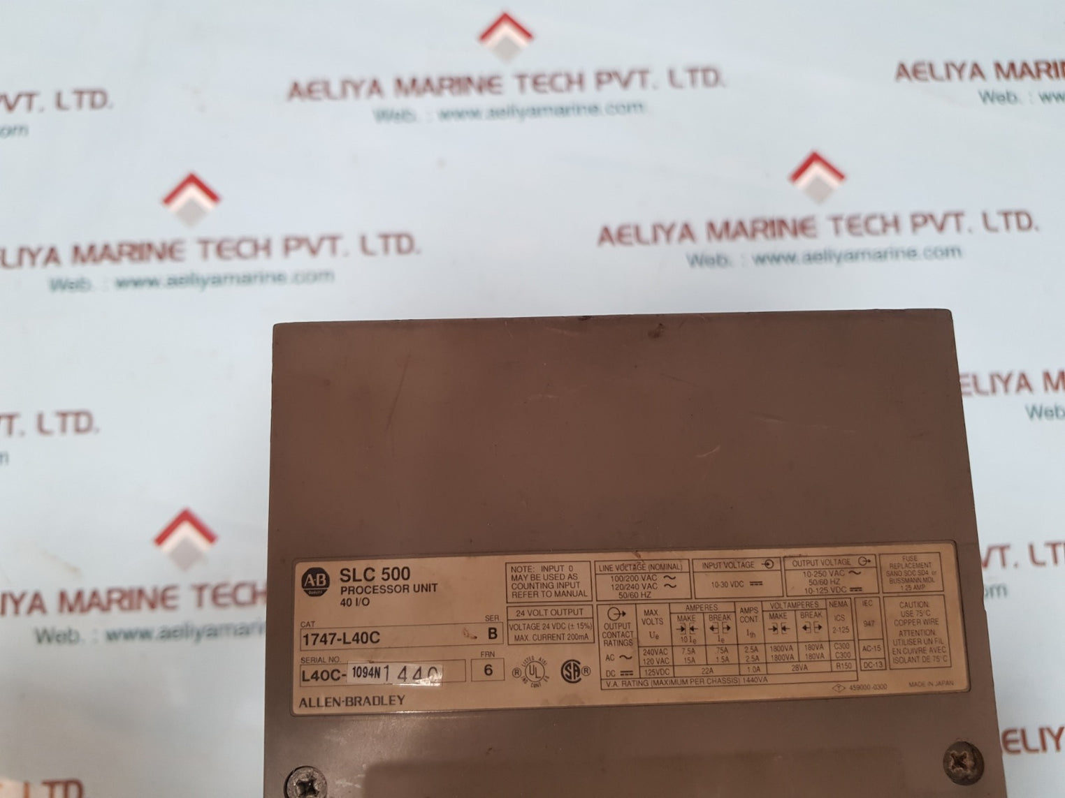 Allen-bradley slc 500 processor unit 1747-l40c ser B 2-slot expansion rack 1746-a2  ser A