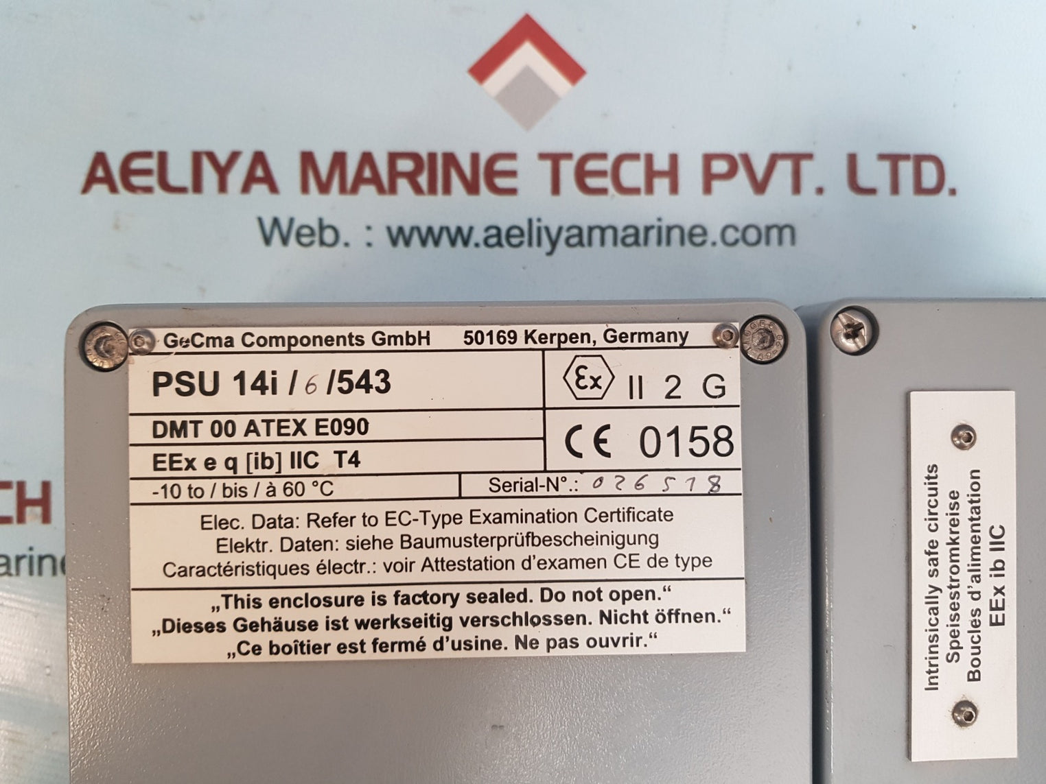 Gecma psu 14i/6/543 power supply connections