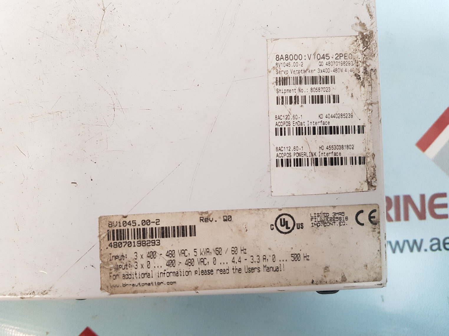 B&r 8v1045.00-2 acopos 1045 servo indicator