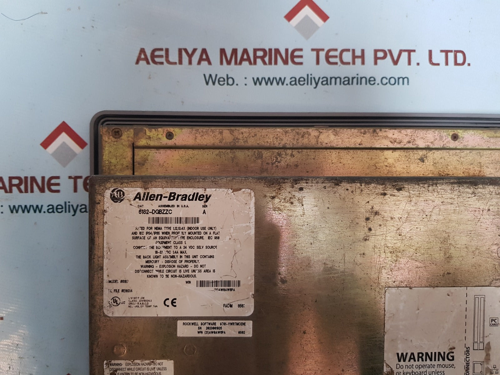 Allen-bradley aggreko 6182-dgbzzc ser a operator interface 