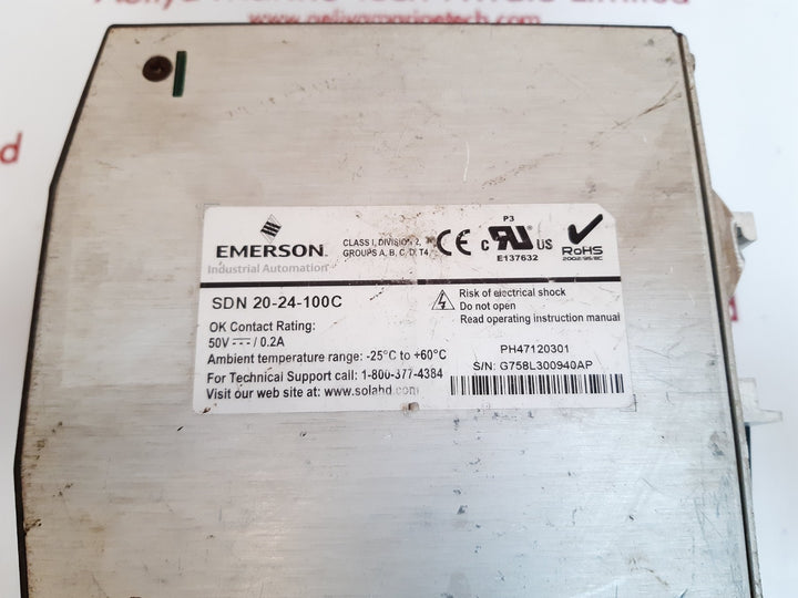 Sola sdn 20-24-100c power supply 100 - 240v ~ 5.6a