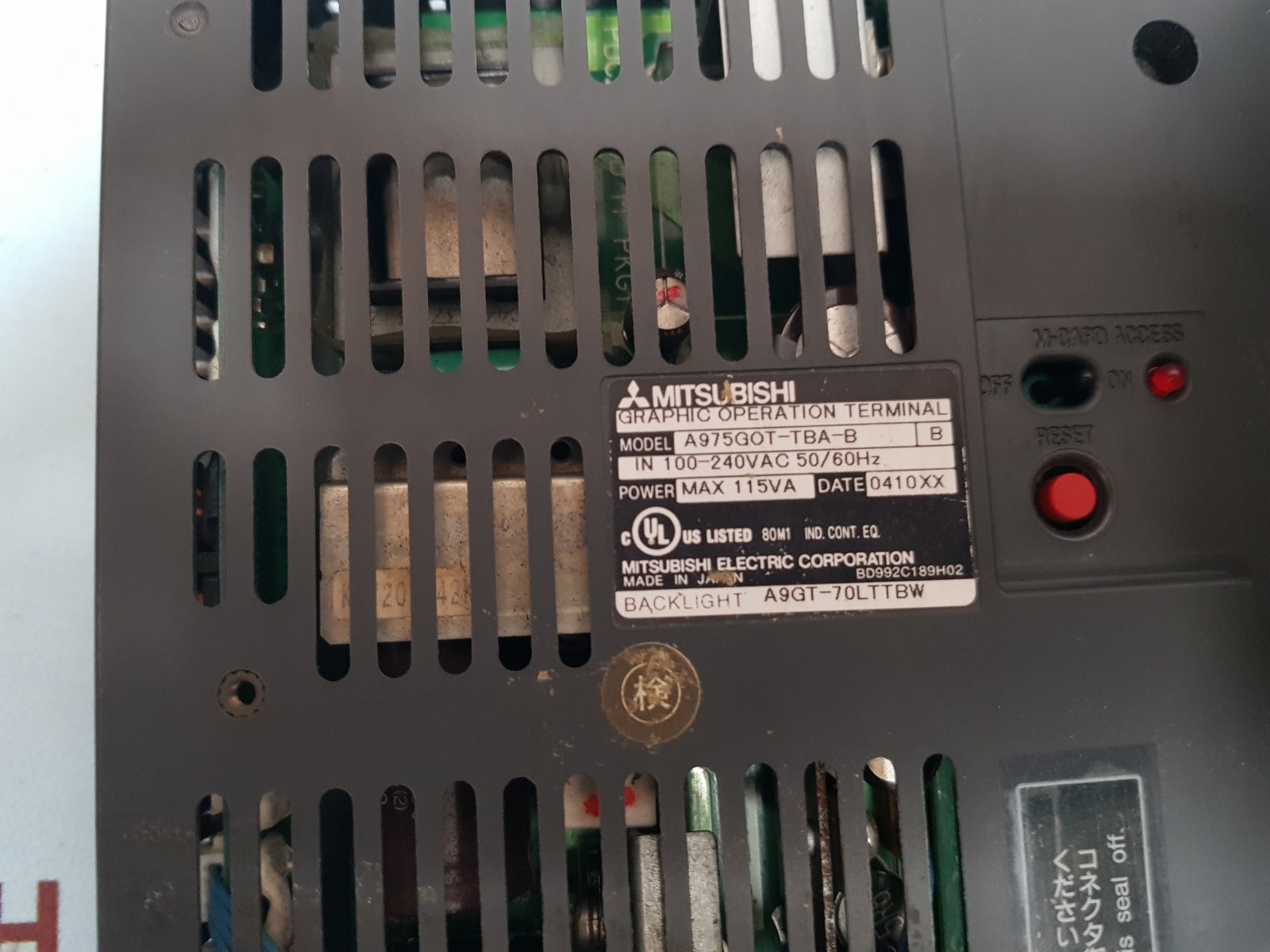 Mitsubishi a975got-tba-b touch screen panel a8ct-j61bt13 data link unit