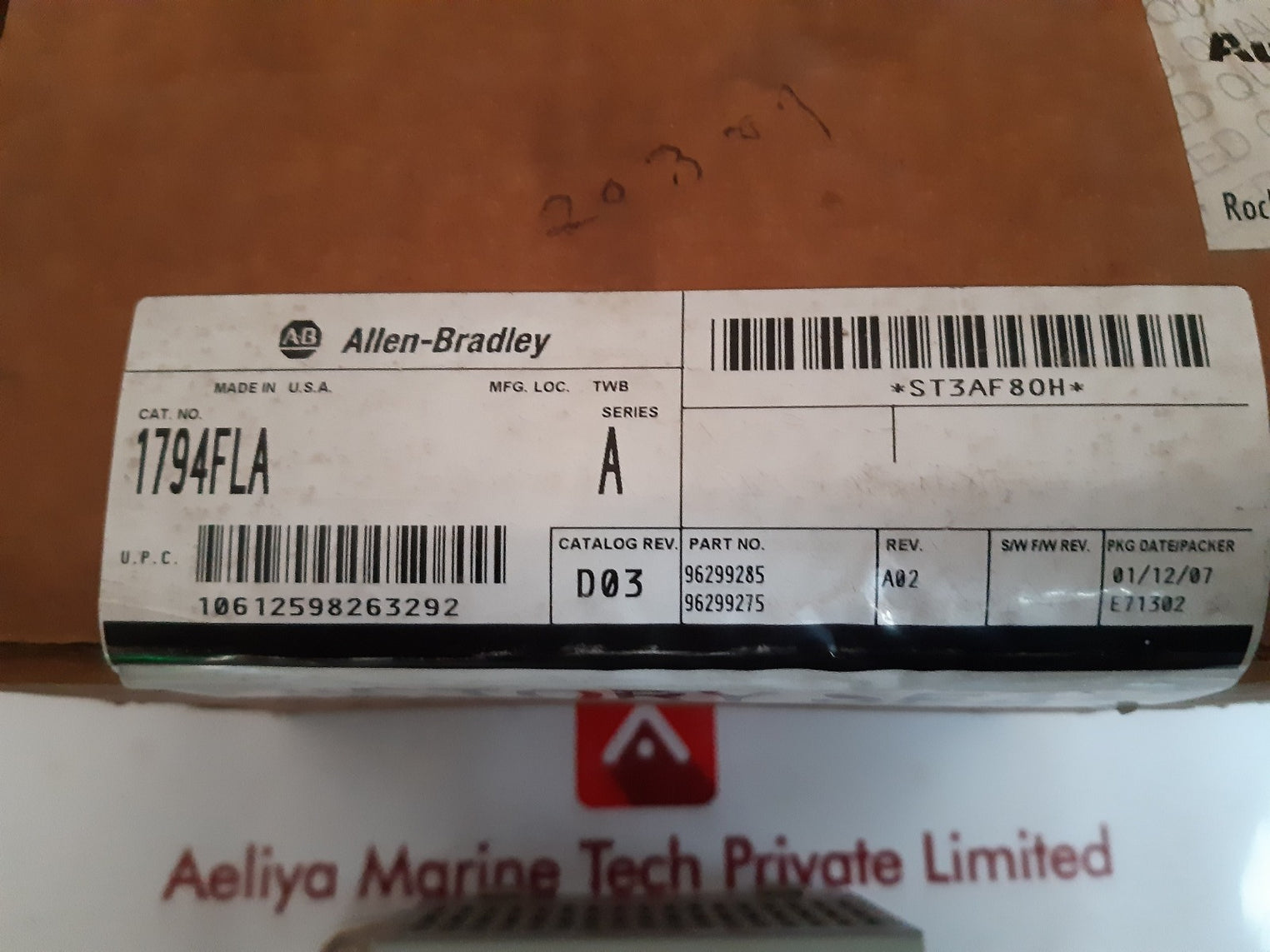 Allen-bradley 1794-fla ser.A i/o adapter