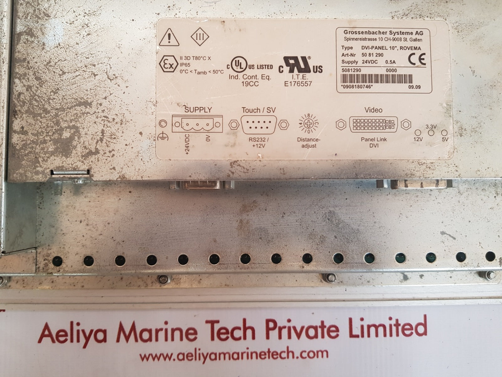 Rovema dvi-panel 10" touch screen panel(not working)