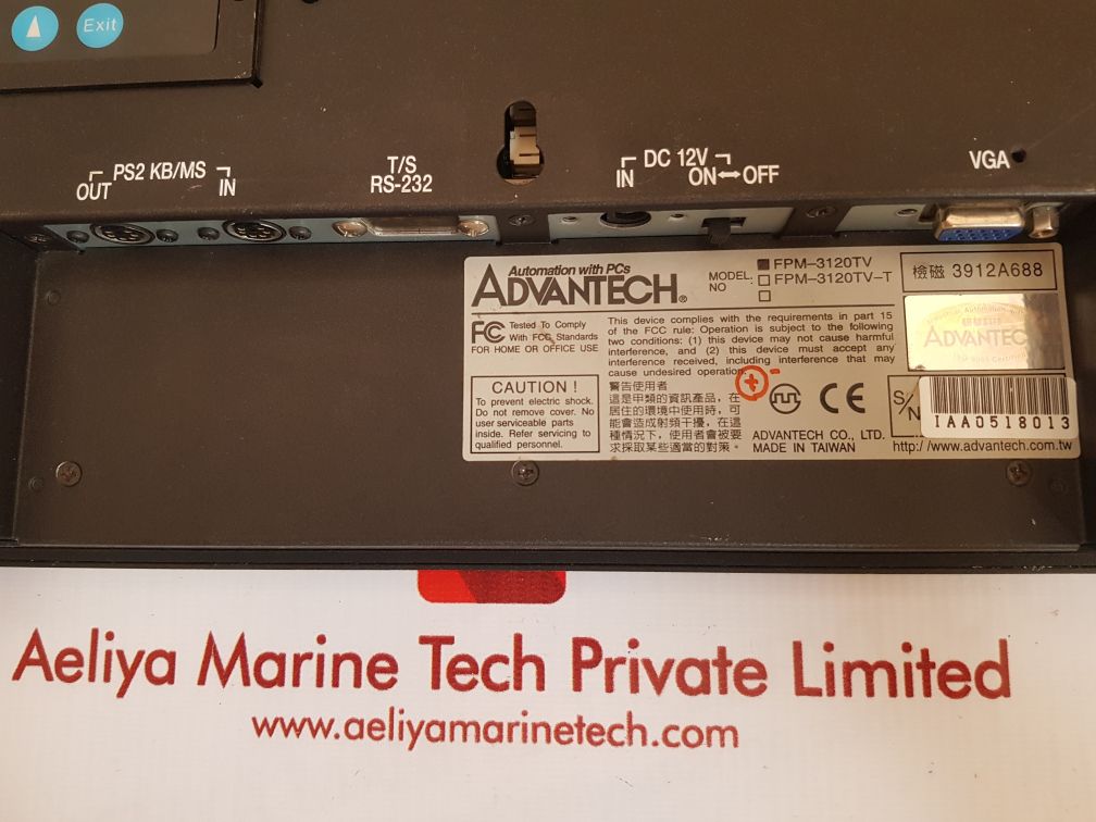 Advantech Fpm-3120Tv Touch Panel Display
