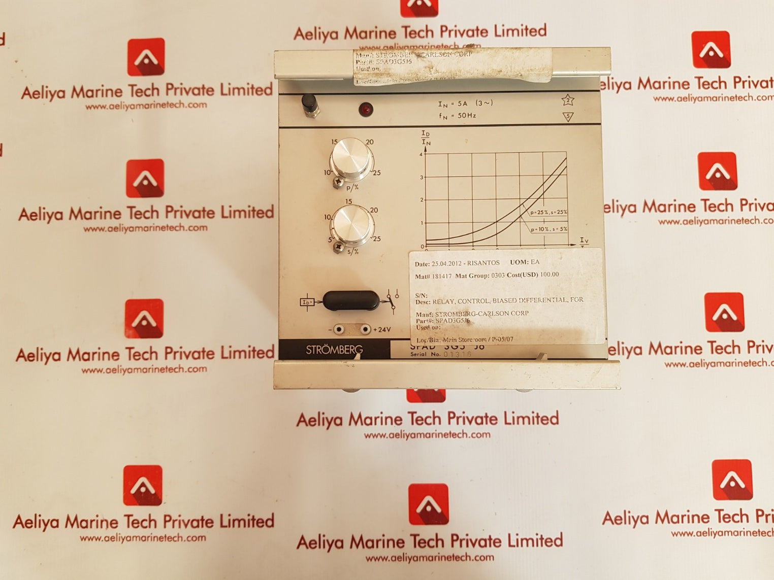 Stromberg spad 3g5 j6 differential relay New