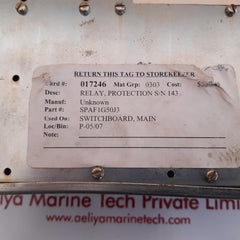 Stromberg spaf1g50j3 protection relay