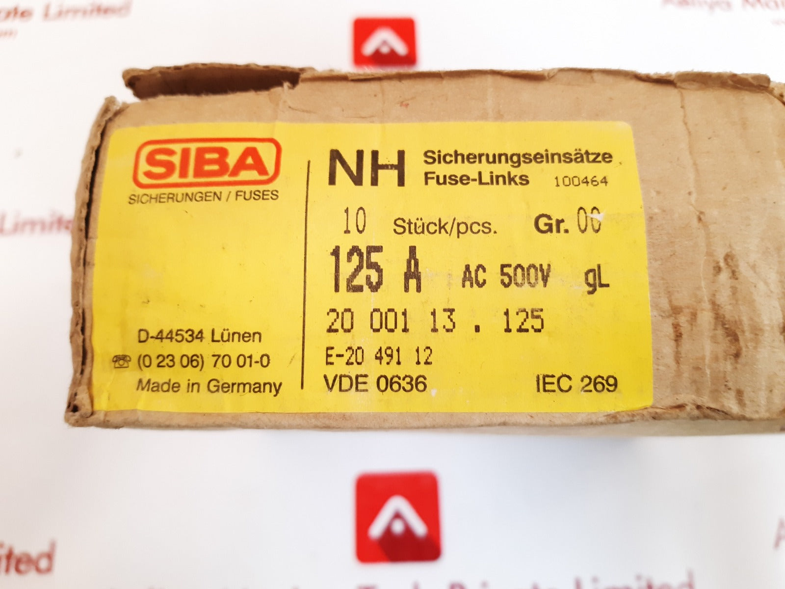 Siba 20 001 13 fuses 125a