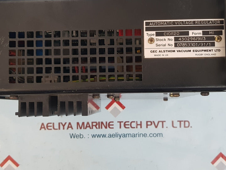 Gec alsthom c10/120-m automatic voltage regulator 