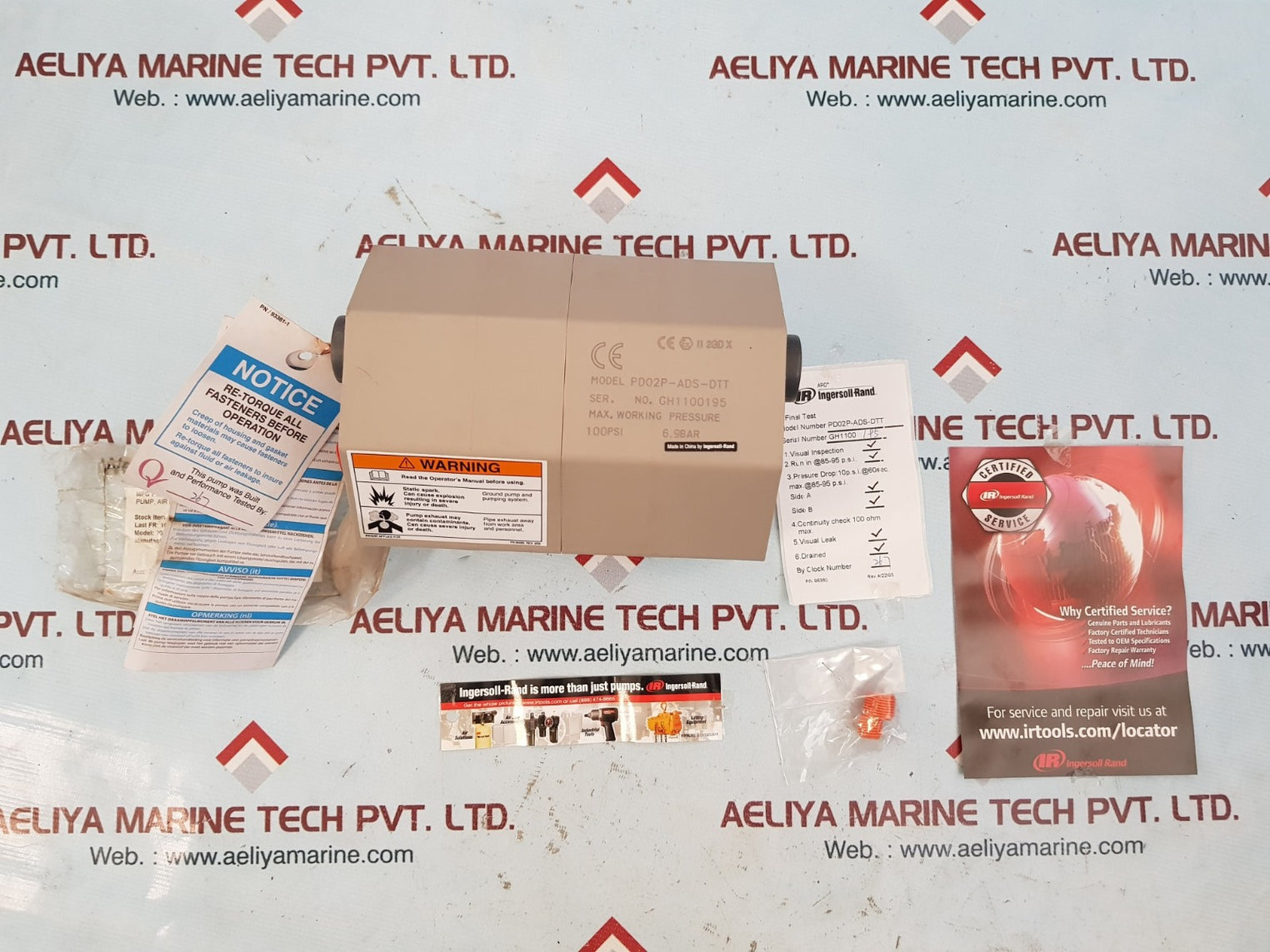 Aro ingersoll rand pdo2p-ads-dtt diaphragm pump 