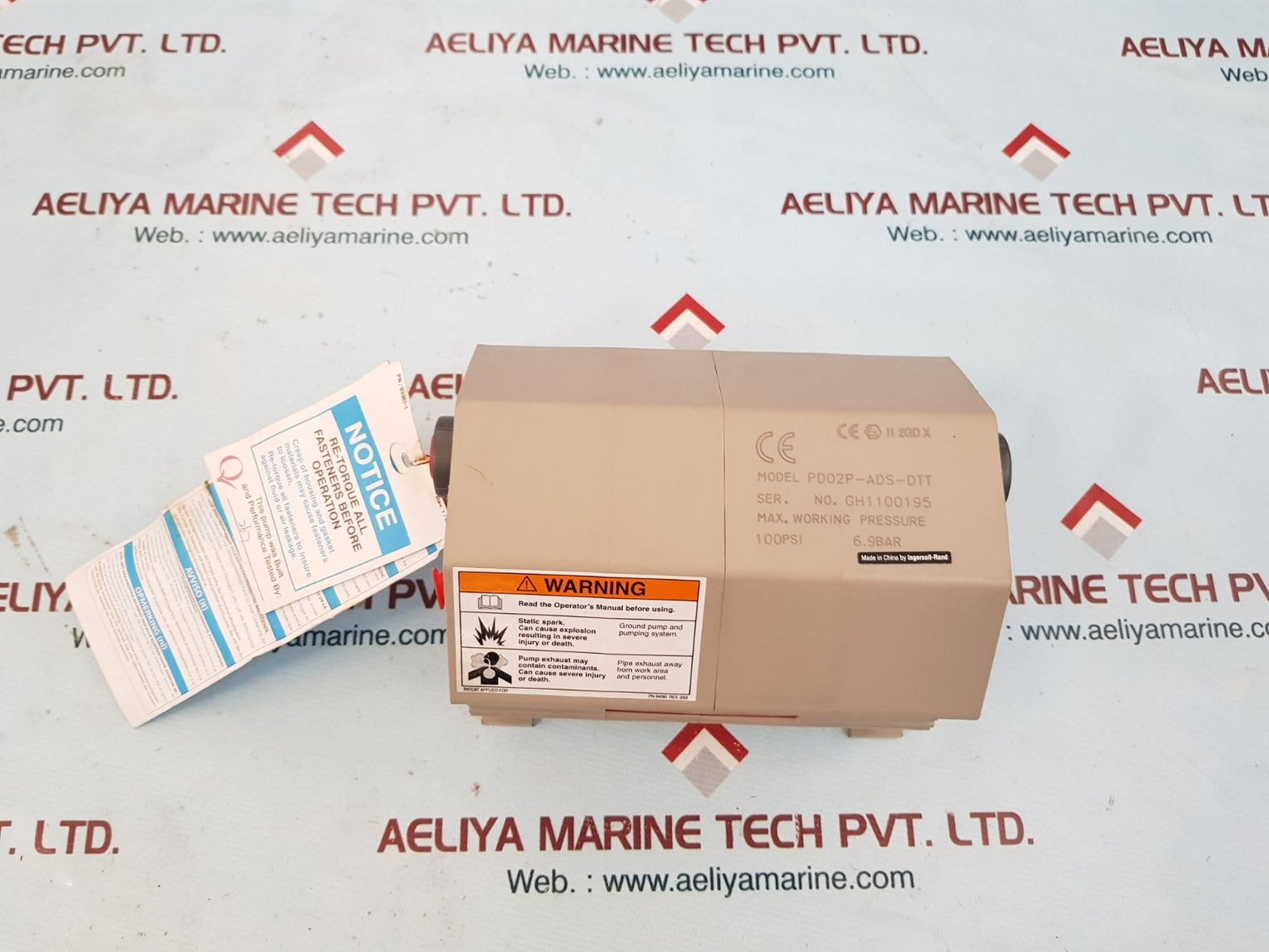 Aro ingersoll rand pdo2p-ads-dtt diaphragm pump 