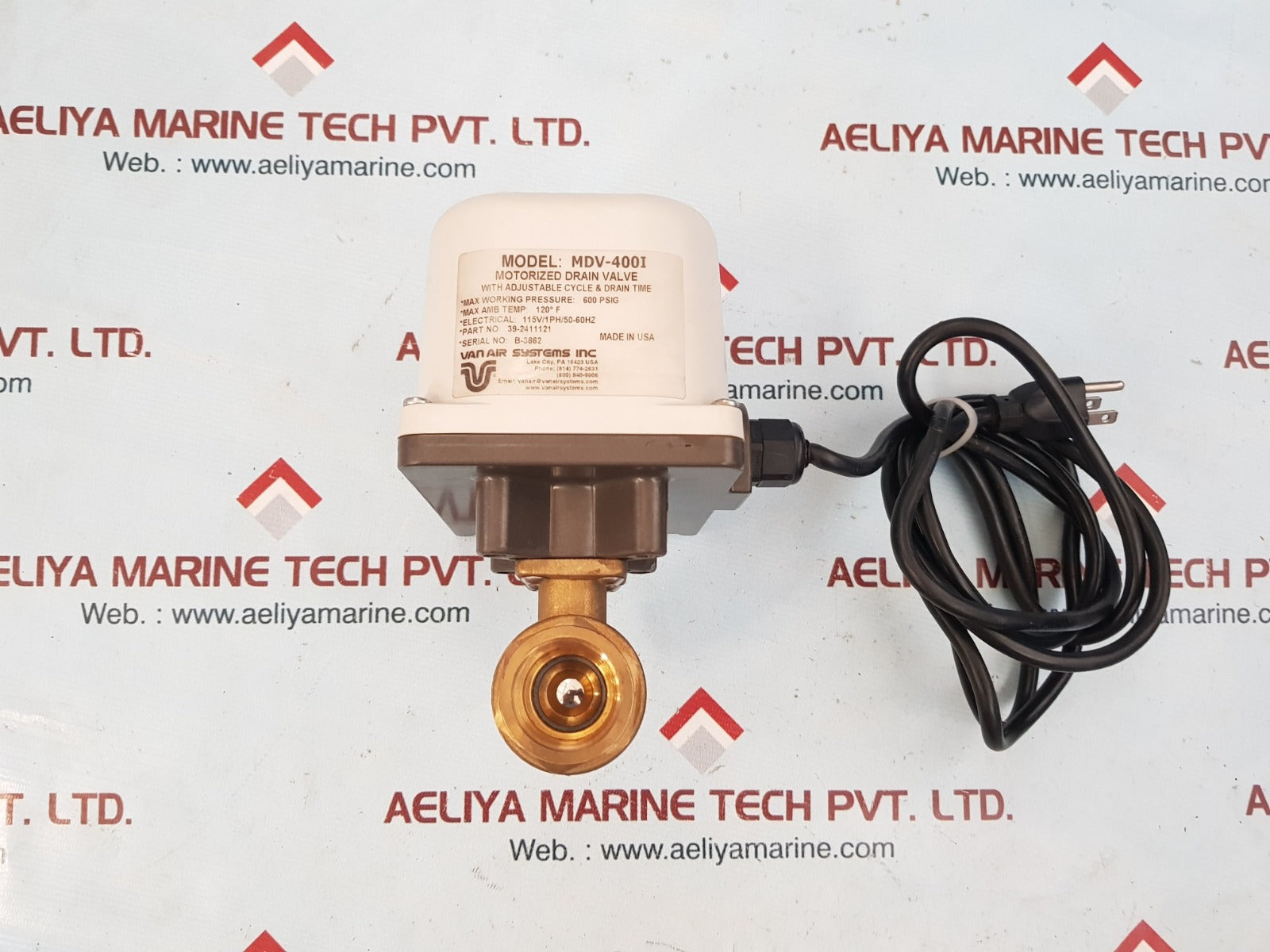 Vanair sentinel mdv-400i motorized ball valve 