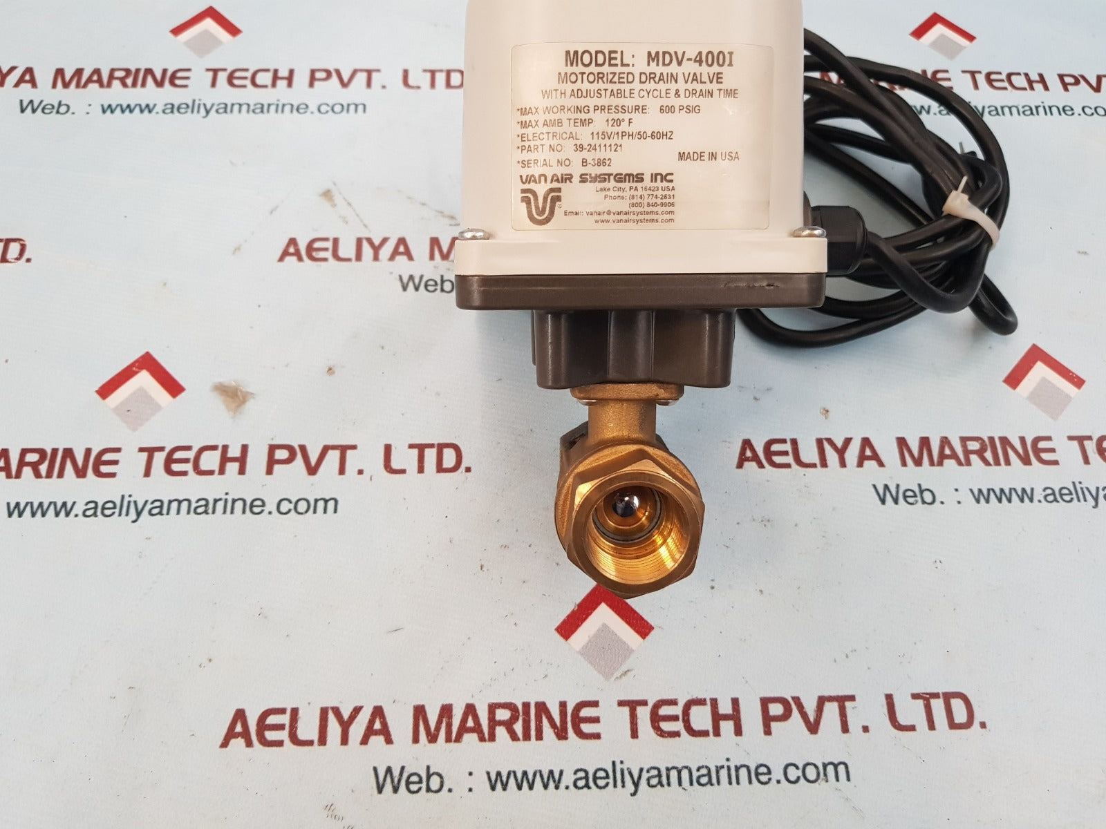 Vanair sentinel mdv-400i motorized ball valve 