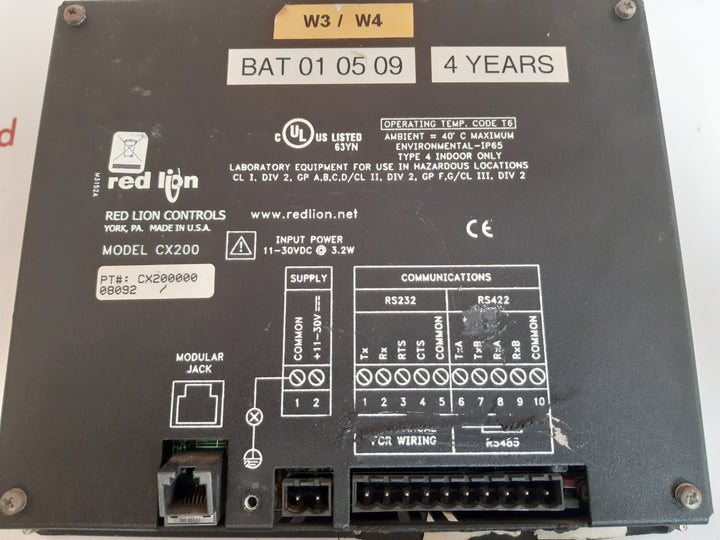 Red lion controls cx200 operator panel cx200000