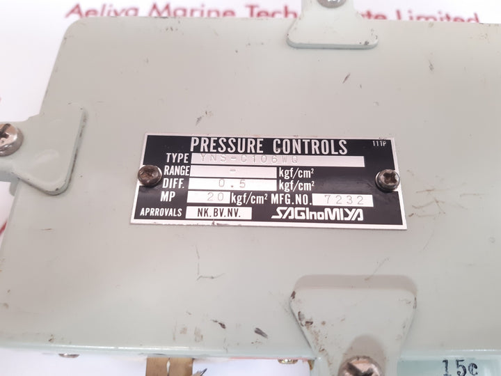 Saginomiya yns-c106wq pressure controller
