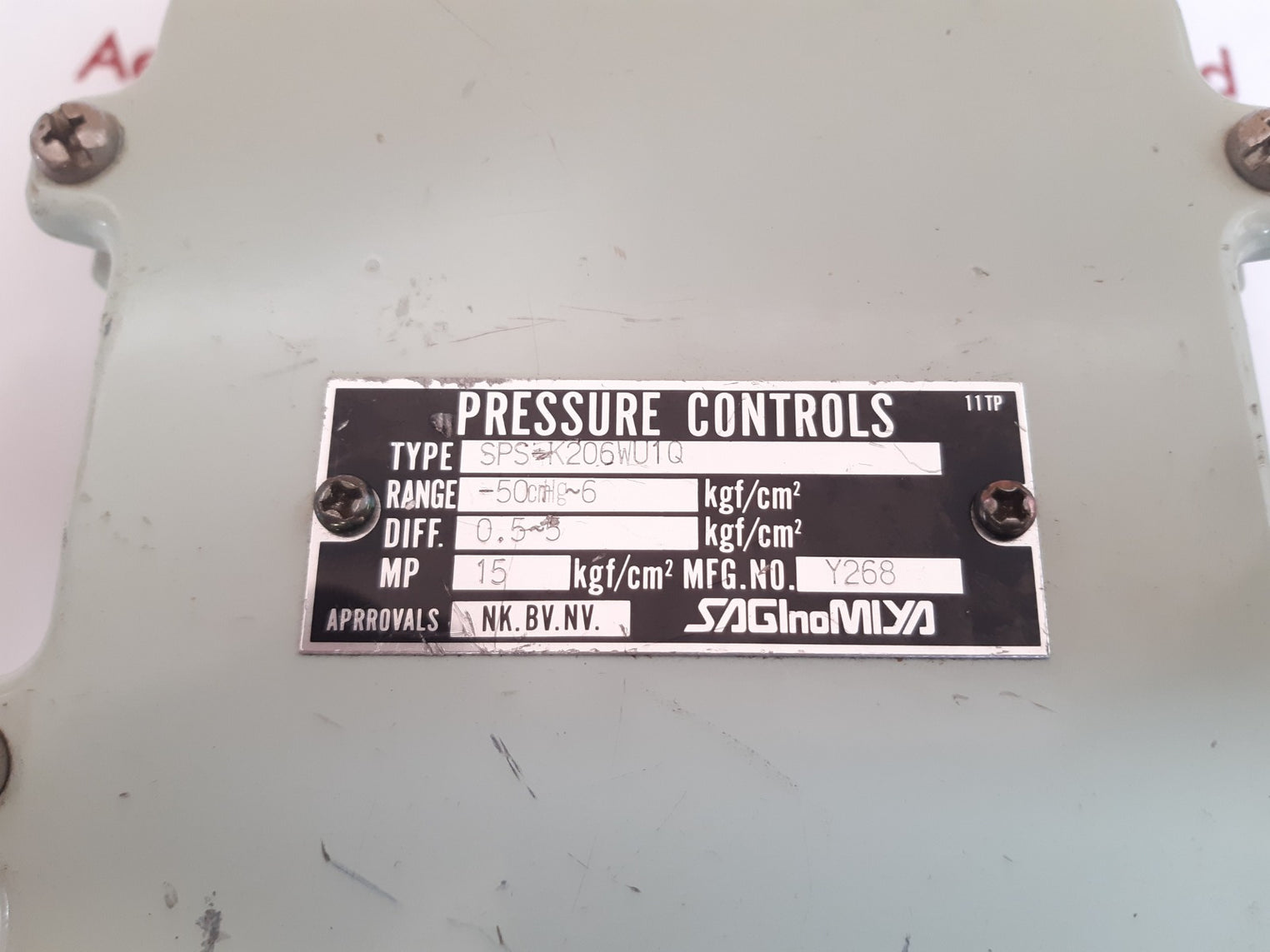 Saginomiya sps-k206wu1q pressure controls 11tp